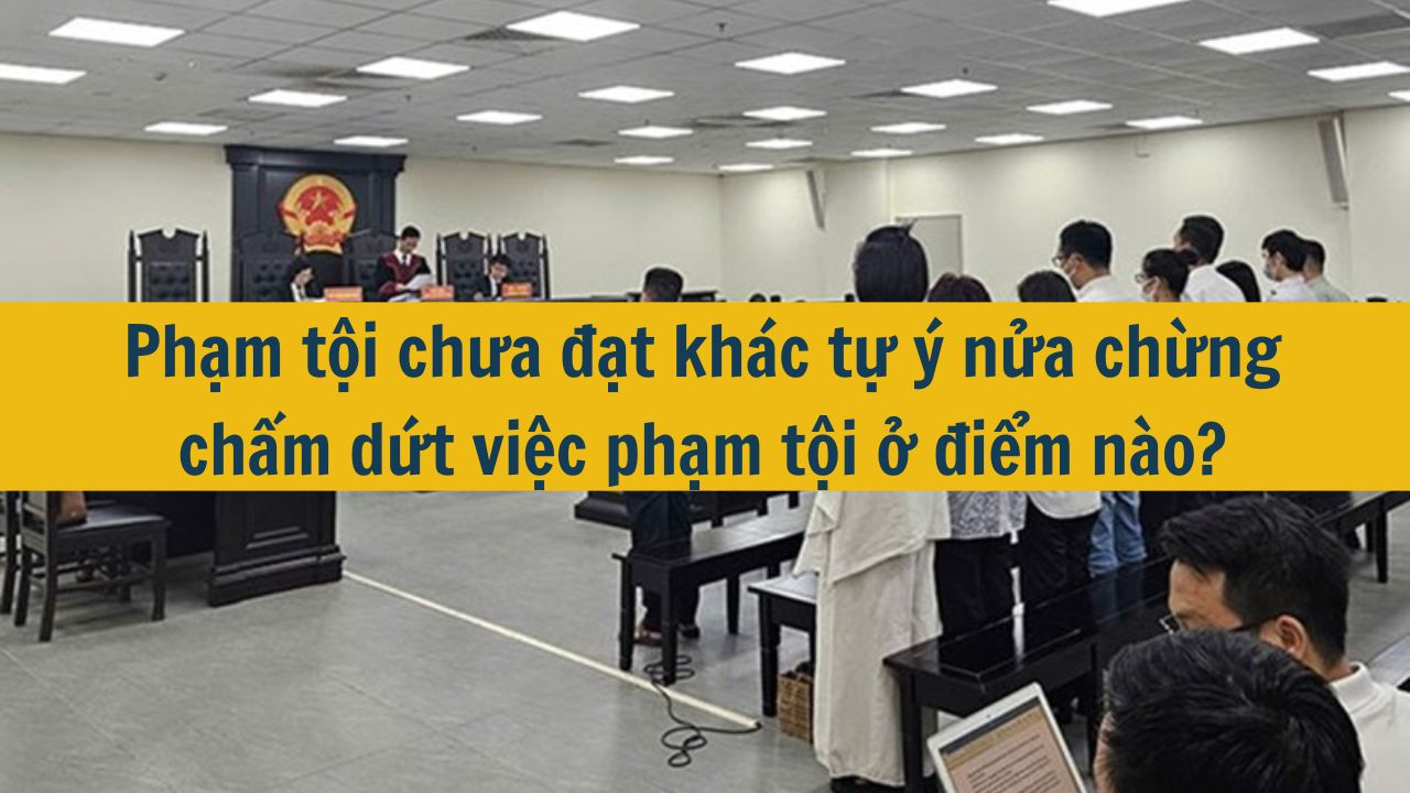 Phạm tội chưa đạt kh&aacute;c tự &yacute; nửa chừng chấm dứt việc phạm tội ở điểm n&agrave;o? (ảnh 1)