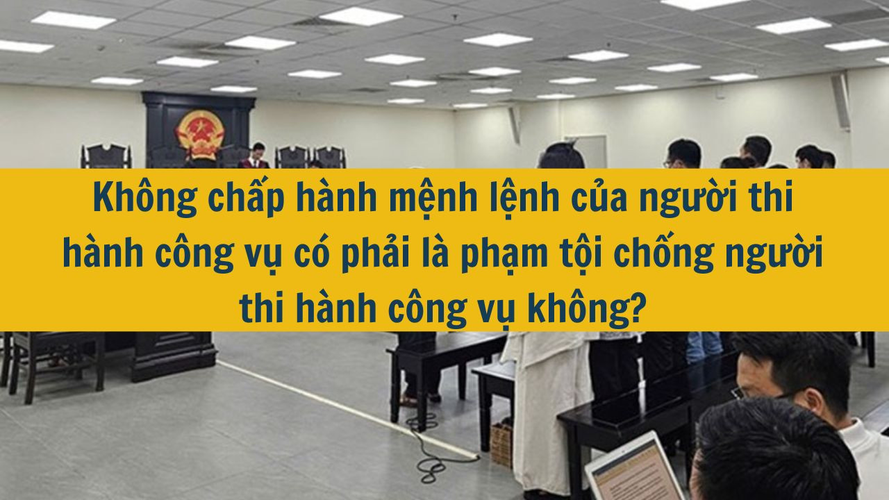 Kh&ocirc;ng chấp h&agrave;nh mệnh lệnh của người thi h&agrave;nh c&ocirc;ng vụ c&oacute; phải l&agrave; phạm tội chống người thi h&agrave;nh c&ocirc;ng vụ kh&ocirc;ng? (ảnh 1)