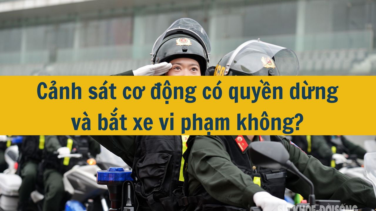 Cảnh s&aacute;t cơ động c&oacute; quyền dừng v&agrave; bắt xe vi phạm kh&ocirc;ng? (ảnh 1)