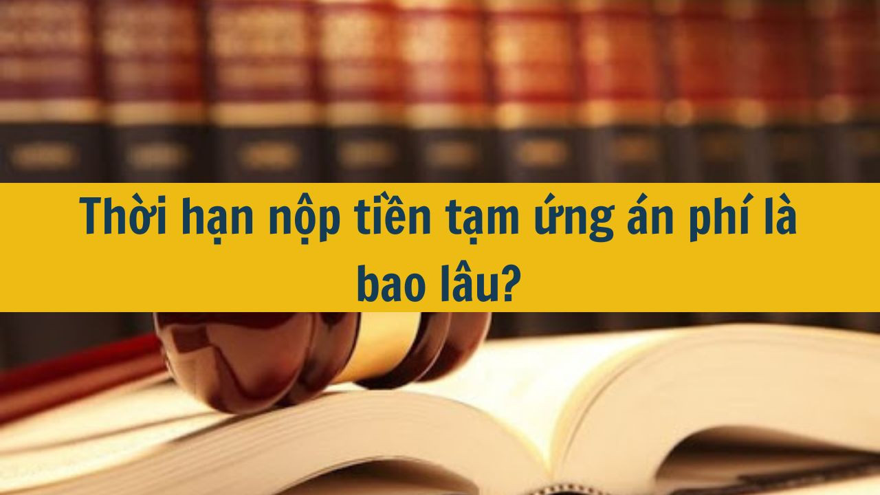 Thời hạn nộp tiền tạm ứng &aacute;n ph&iacute; l&agrave; bao l&acirc;u? (ảnh 1)