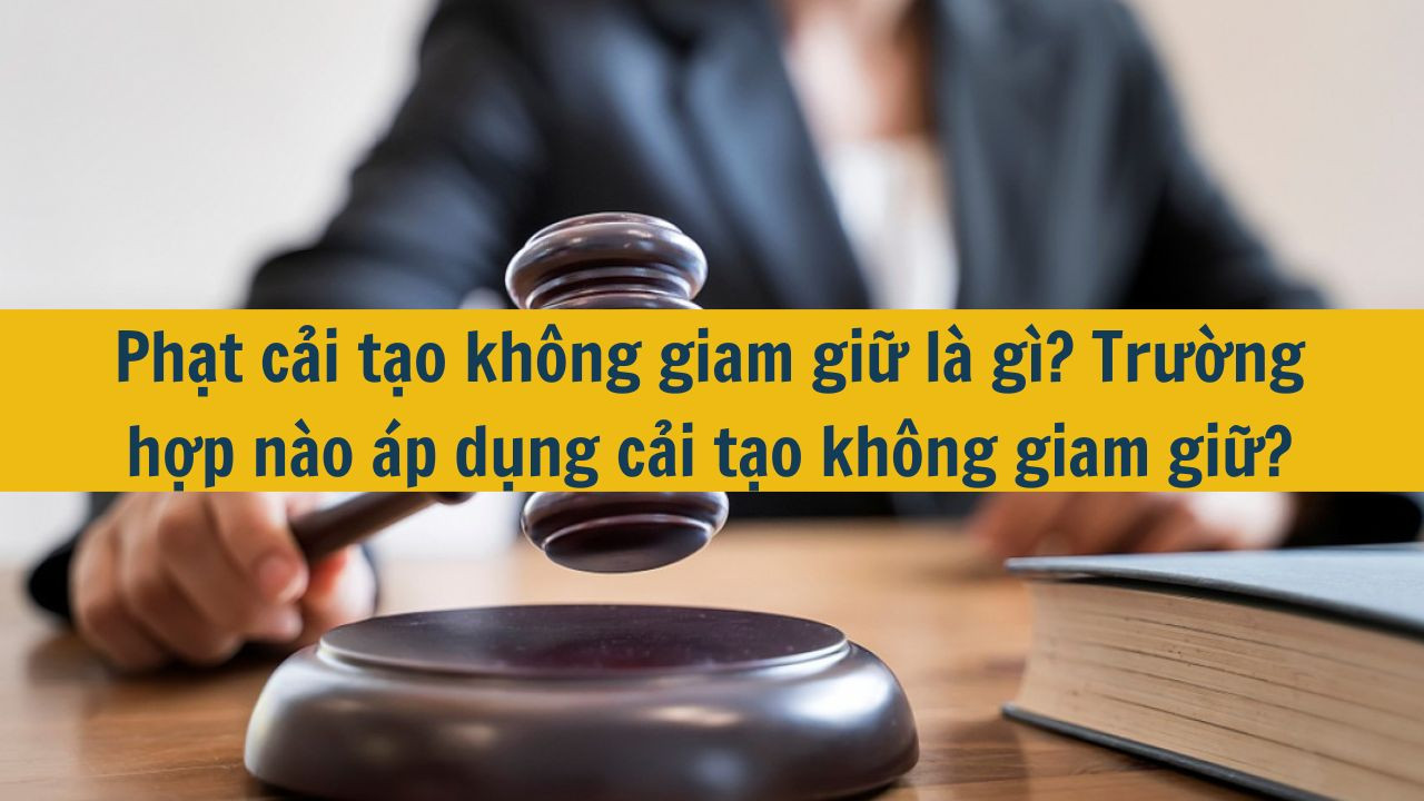 Phạt cải tạo kh&ocirc;ng giam giữ l&agrave; g&igrave;? Trường hợp n&agrave;o &aacute;p dụng cải tạo kh&ocirc;ng giam giữ? (ảnh 1)
