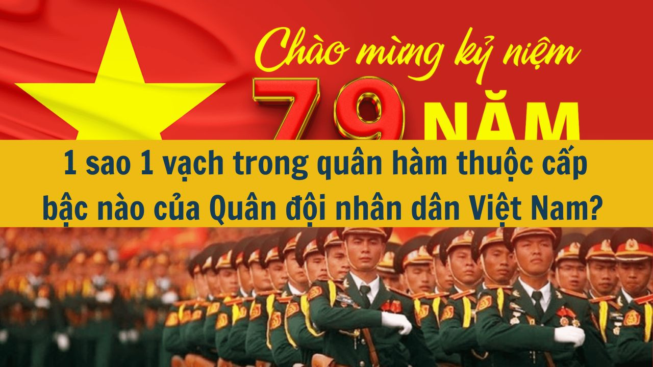 1 sao 1 vạch trong qu&acirc;n h&agrave;m thuộc cấp bậc n&agrave;o của Qu&acirc;n đội nh&acirc;n d&acirc;n Việt Nam?  (ảnh 1)