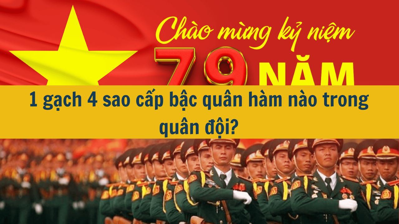 1 gạch 4 sao cấp bậc qu&acirc;n h&agrave;m n&agrave;o trong qu&acirc;n đội? (ảnh 1)