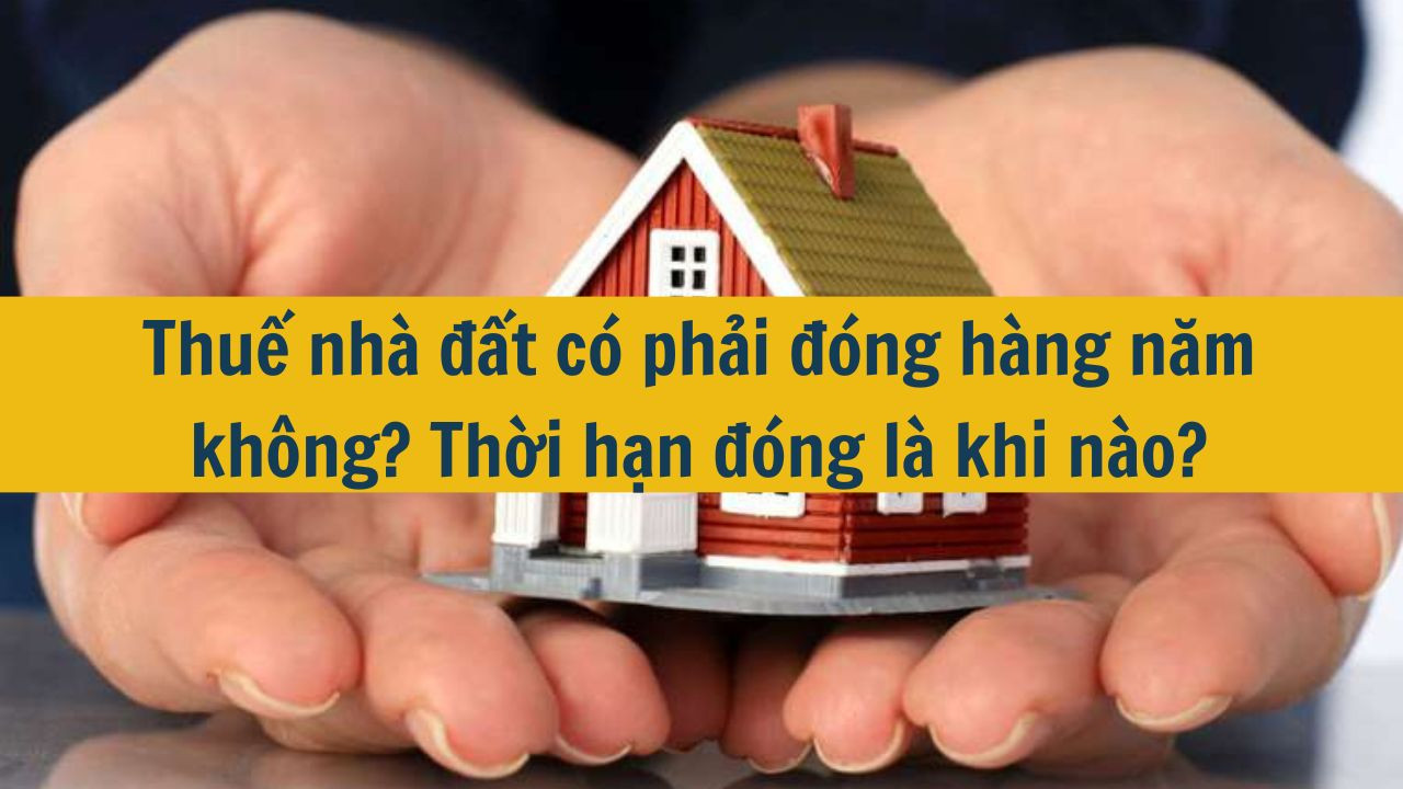 Thuế nhà đất có phải đóng hàng năm không? Thời hạn đóng là khi nào? (ảnh 1)