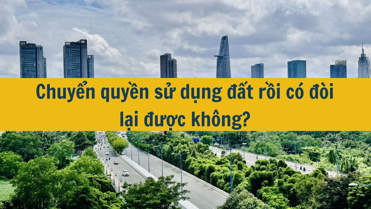 Chuyển quyền sử dụng đất rồi c&oacute; đ&ograve;i lại được kh&ocirc;ng? (ảnh 1)