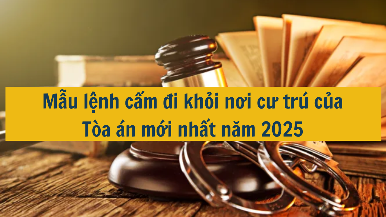 7. Mẫu lệnh cấm đi khỏi nơi cư trú của Tòa án mới nhất năm 2025 (ảnh 1)