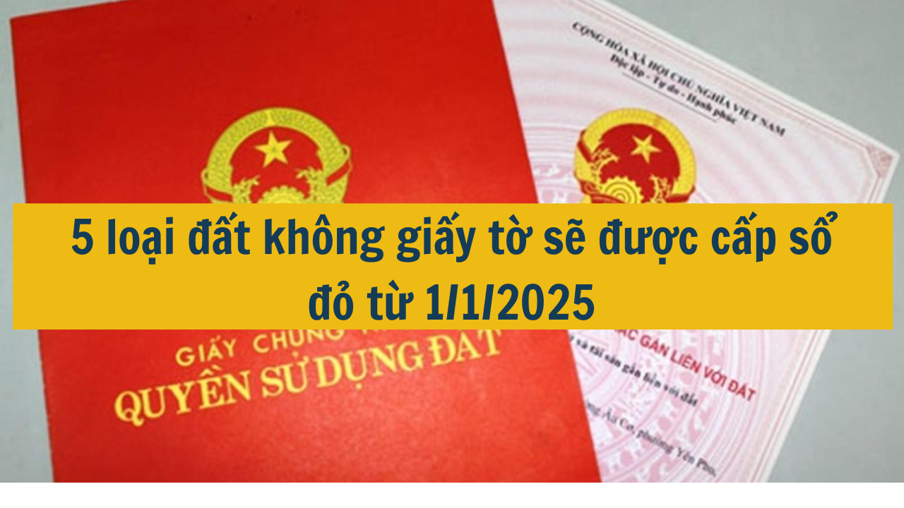 5 loại đất không giấy tờ sẽ được cấp sổ đỏ từ 1/1/2025 (ảnh 1)