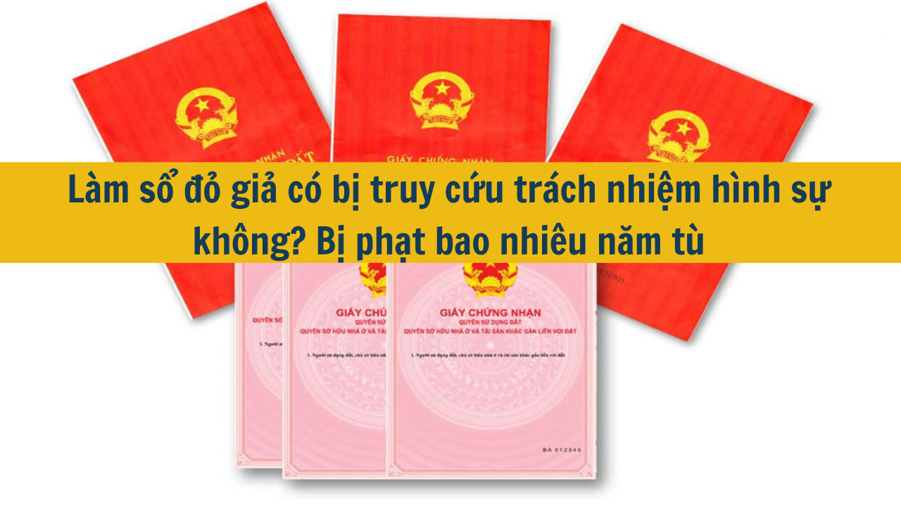 Làm sổ đỏ giả có bị truy cứu trách nhiệm hình sự không? Bị phạt bao nhiêu năm tù? (ảnh 1)