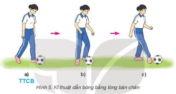 Giáo dục thể chất 10 Bài 1: Kĩ thuật dẫn bóng bằng lòng bàn chân - Bóng đá 10 Kết nối tri thức (ảnh 1)