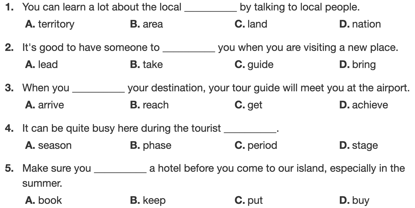 SBT Tiếng Anh 9 mới Unit 8: Vocabulary - Grammar trang 12-13-14 (ảnh 2)