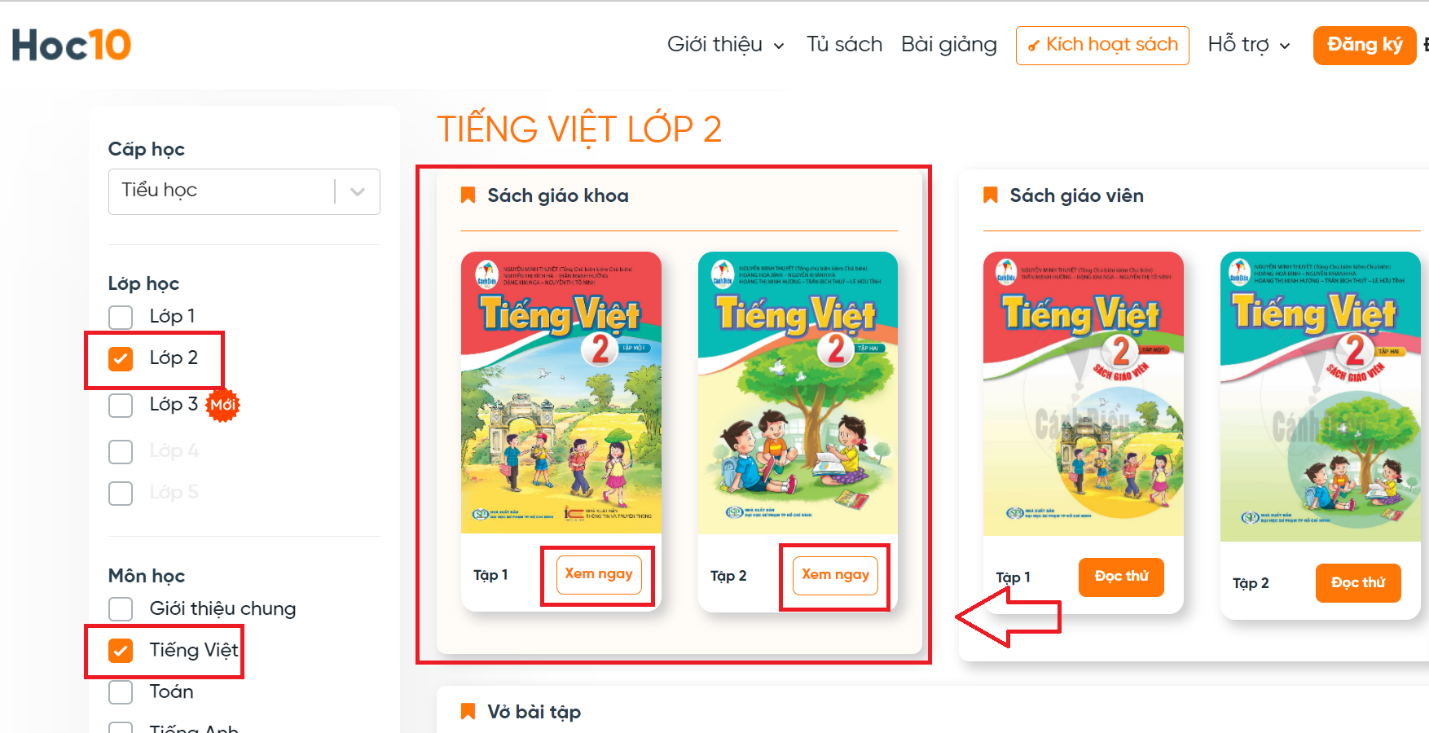 Xem trực tuyến và tải PDF sách Tiếng Việt lớp 2 Cánh Diều (ảnh 1)