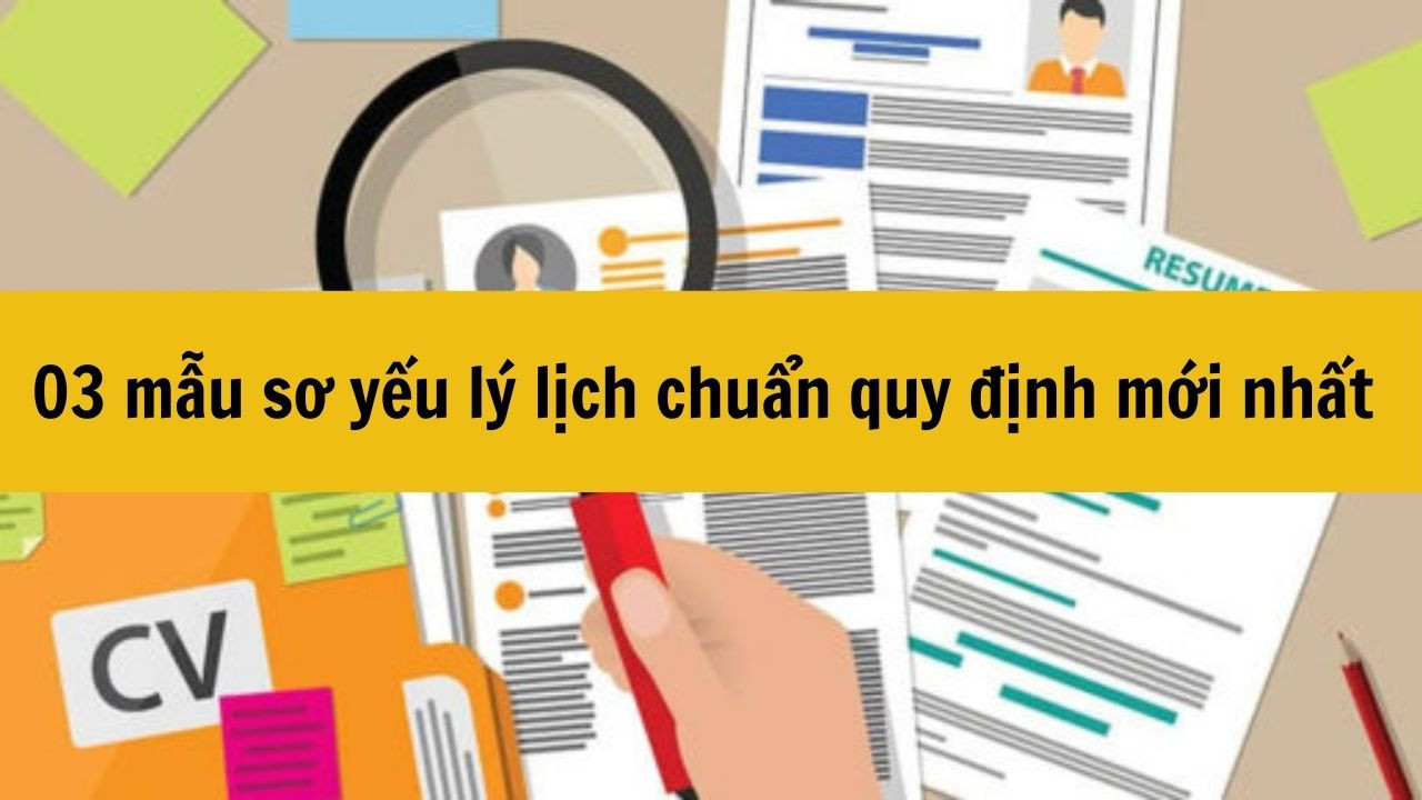 03 mẫu sơ yếu lý lịch chuẩn quy định mới nhất