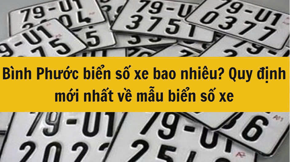 Bình Phước biển số xe bao nhiêu? Quy định mới nhất 2025 về mẫu biển số xe