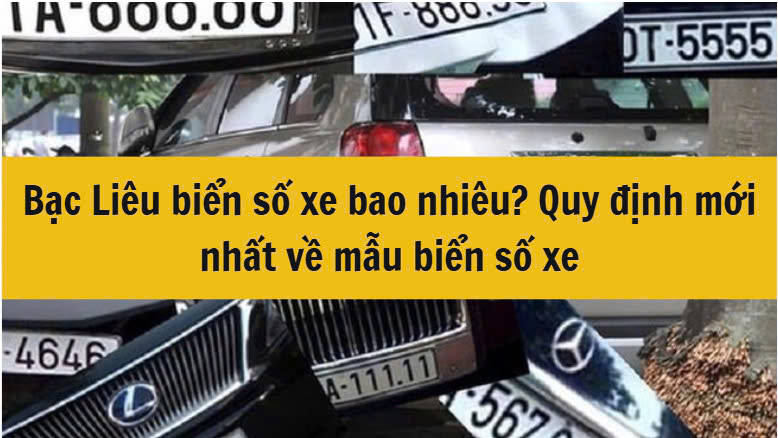 Bạc Liêu biển số xe bao nhiêu? Quy định mới nhất về mẫu biển số xe