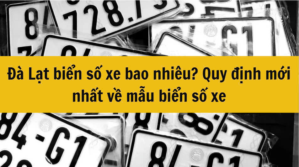 Đà Lạt biển số xe bao nhiêu? Quy định mới nhất 2025 về mẫu biển số xe