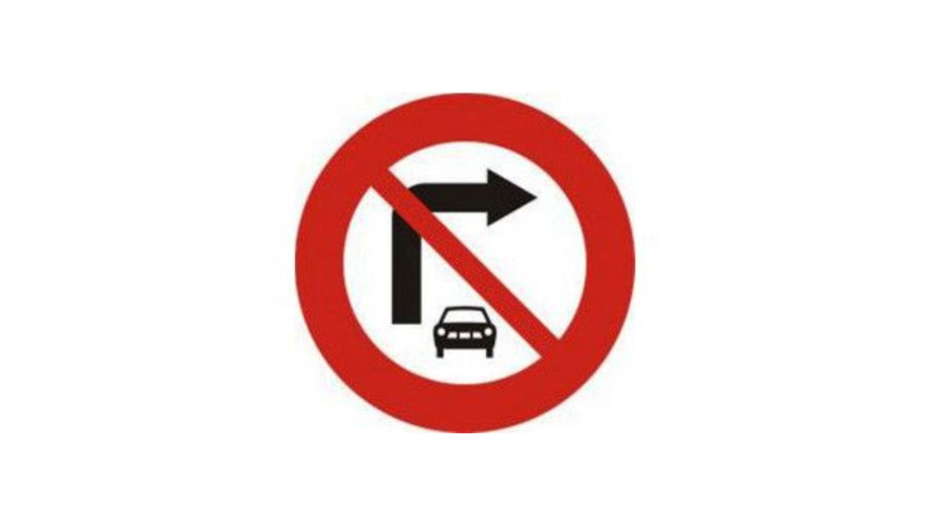 Biển số 103b: Cấm xe &ocirc;t&ocirc; rẽ phải