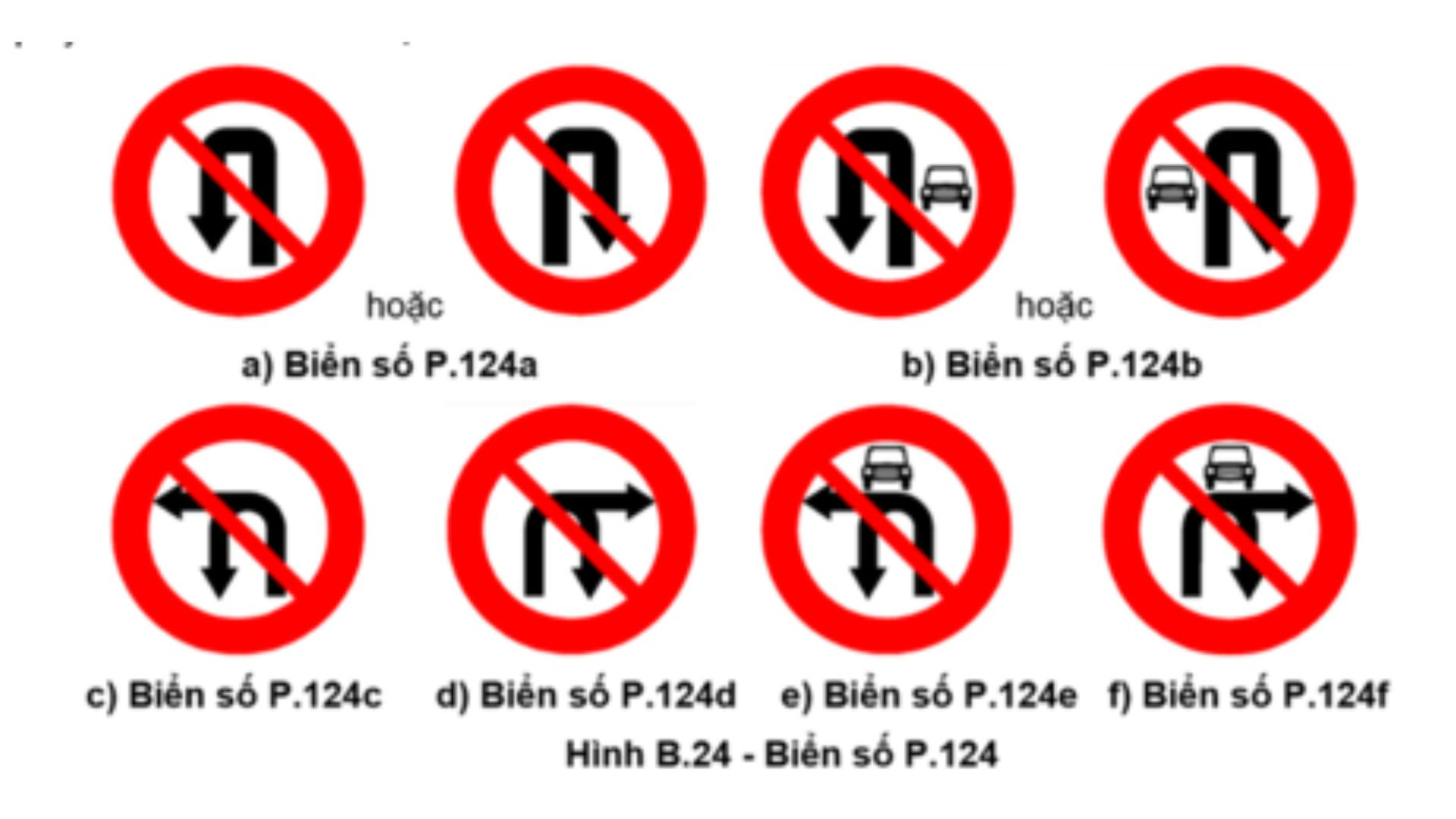04 mẫu biển cấm &ocirc; t&ocirc; quay đầu mới nhất