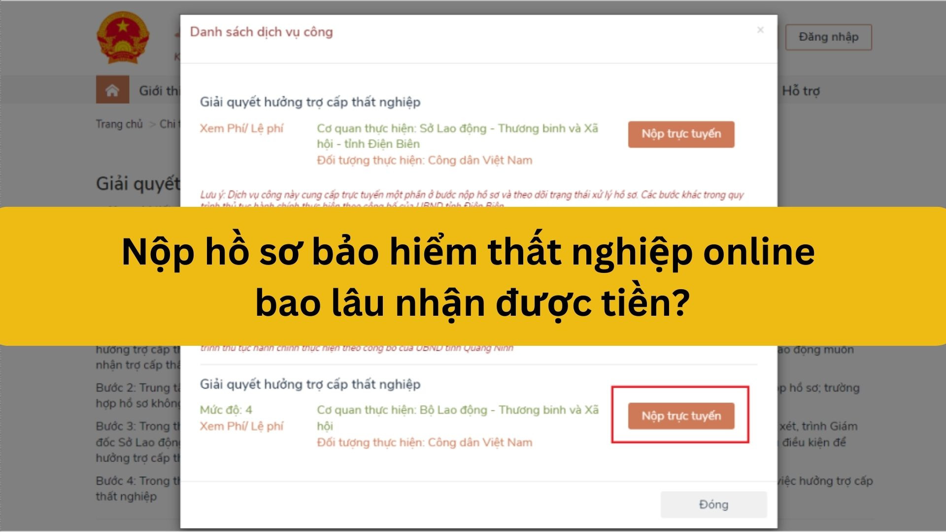 Nộp hồ sơ bảo hiểm thất nghiệp online bao lâu nhận được tiền?