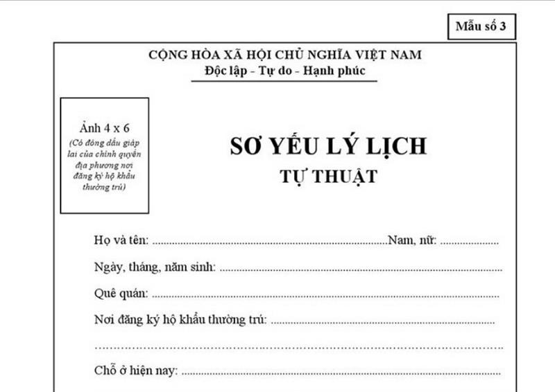 Cách viết sơ yếu lý lịch chi tiết