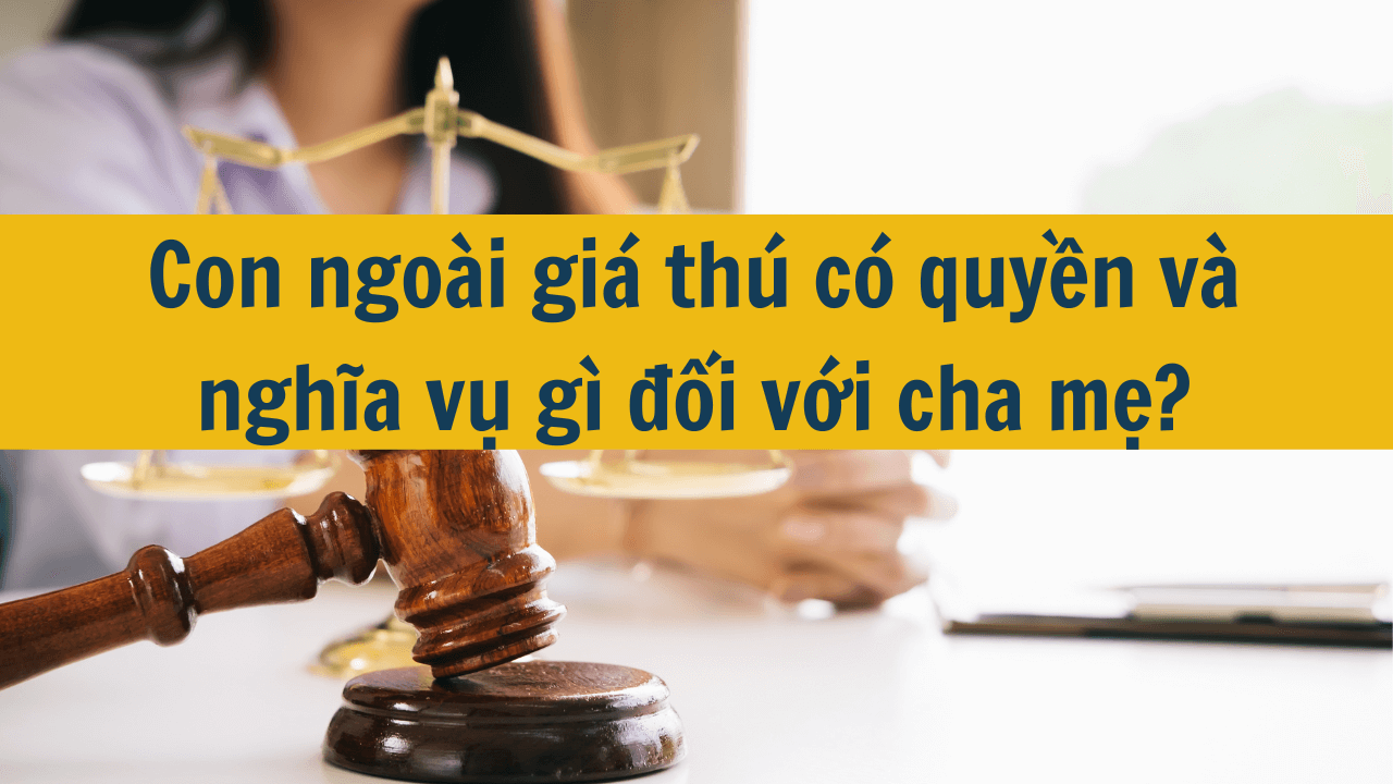 Con ngoài giá thú có quyền và nghĩa vụ gì đối với cha mẹ mới nhất 2025? (ảnh 1)