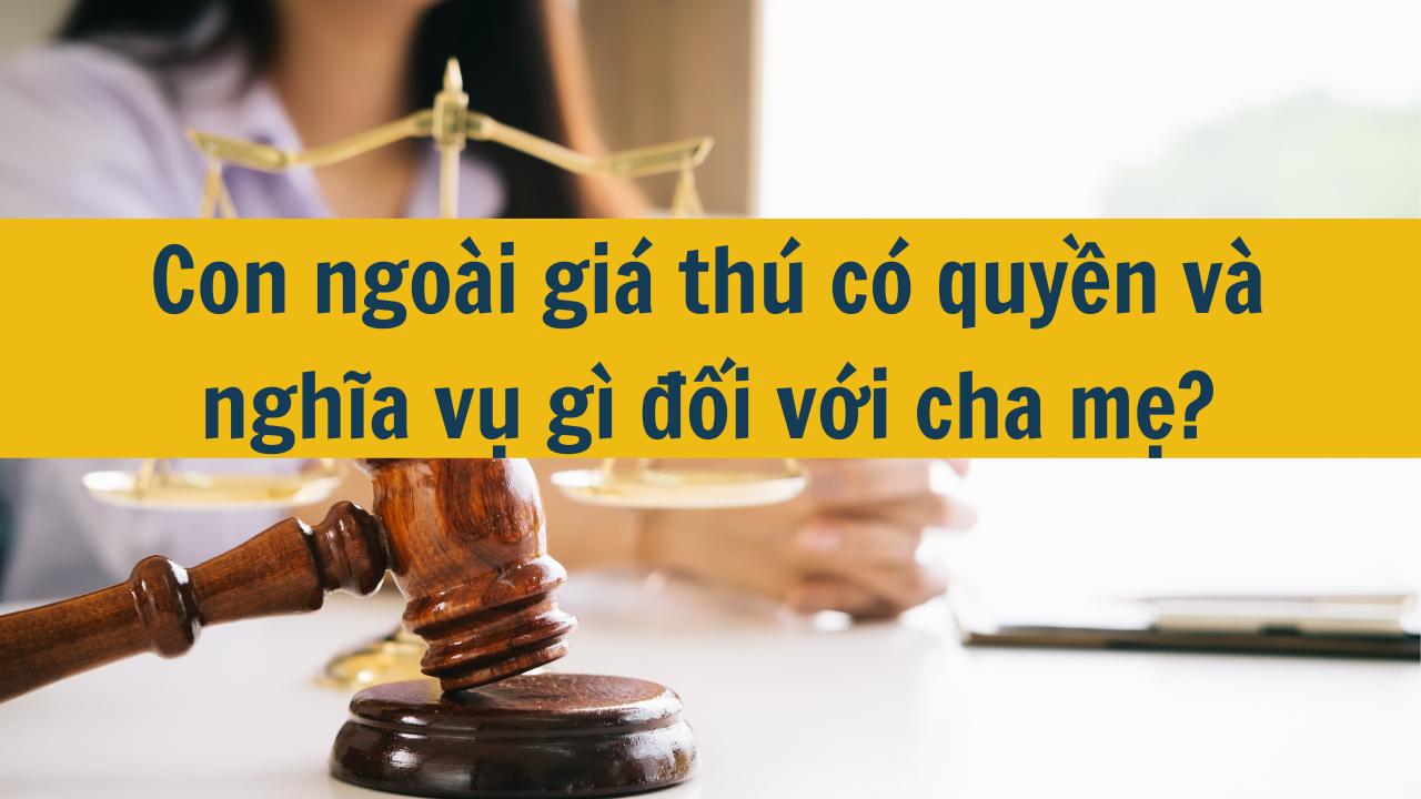 Con ngoài giá thú có quyền và nghĩa vụ gì đối với cha mẹ?