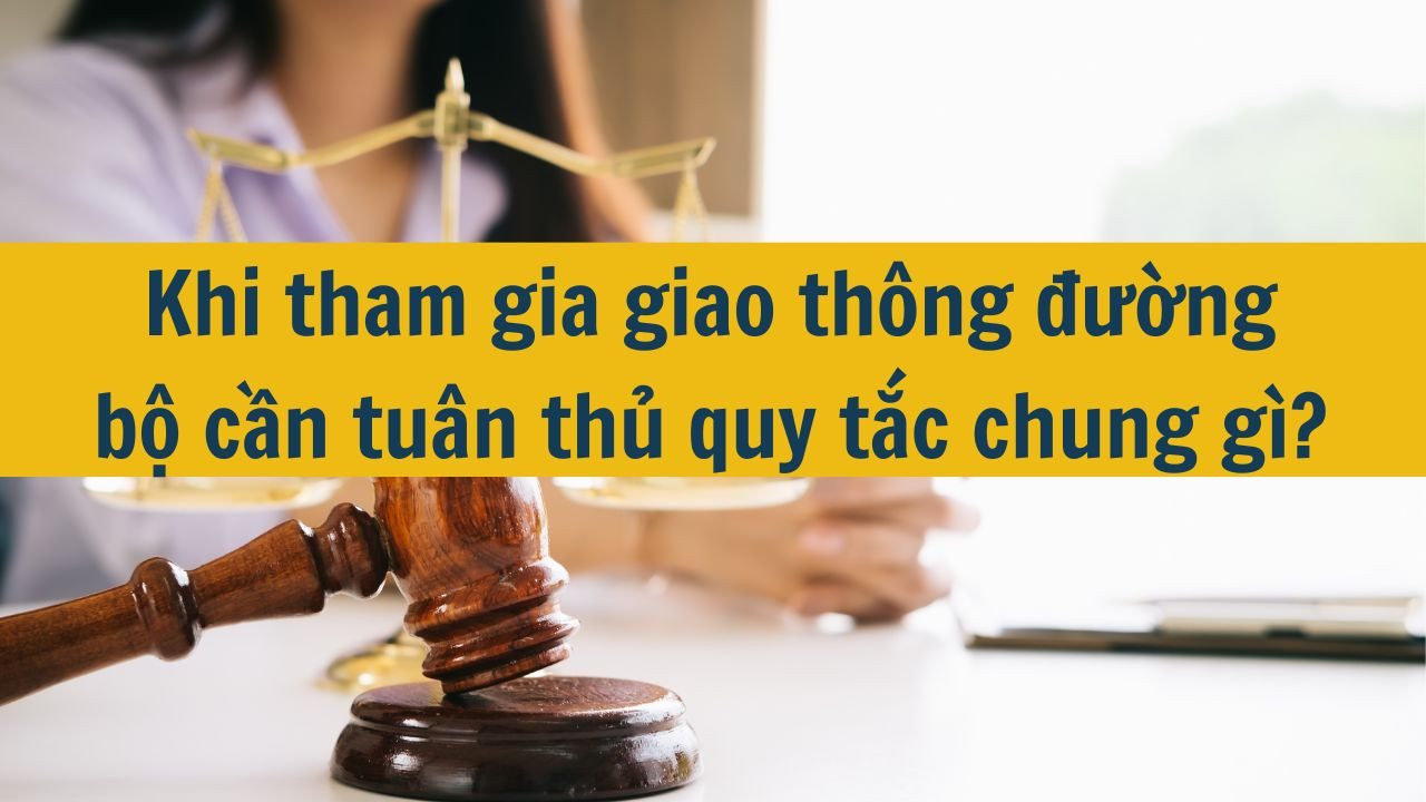 Khi tham gia giao thông đường bộ cần tuân thủ quy tắc chung gì?