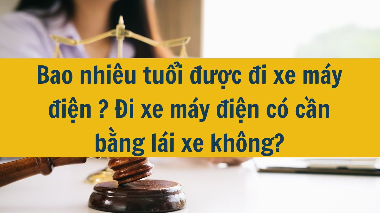 Bao nhiêu tuổi được đi xe máy điện ? Đi xe máy điện có cần bằng lái xe không?