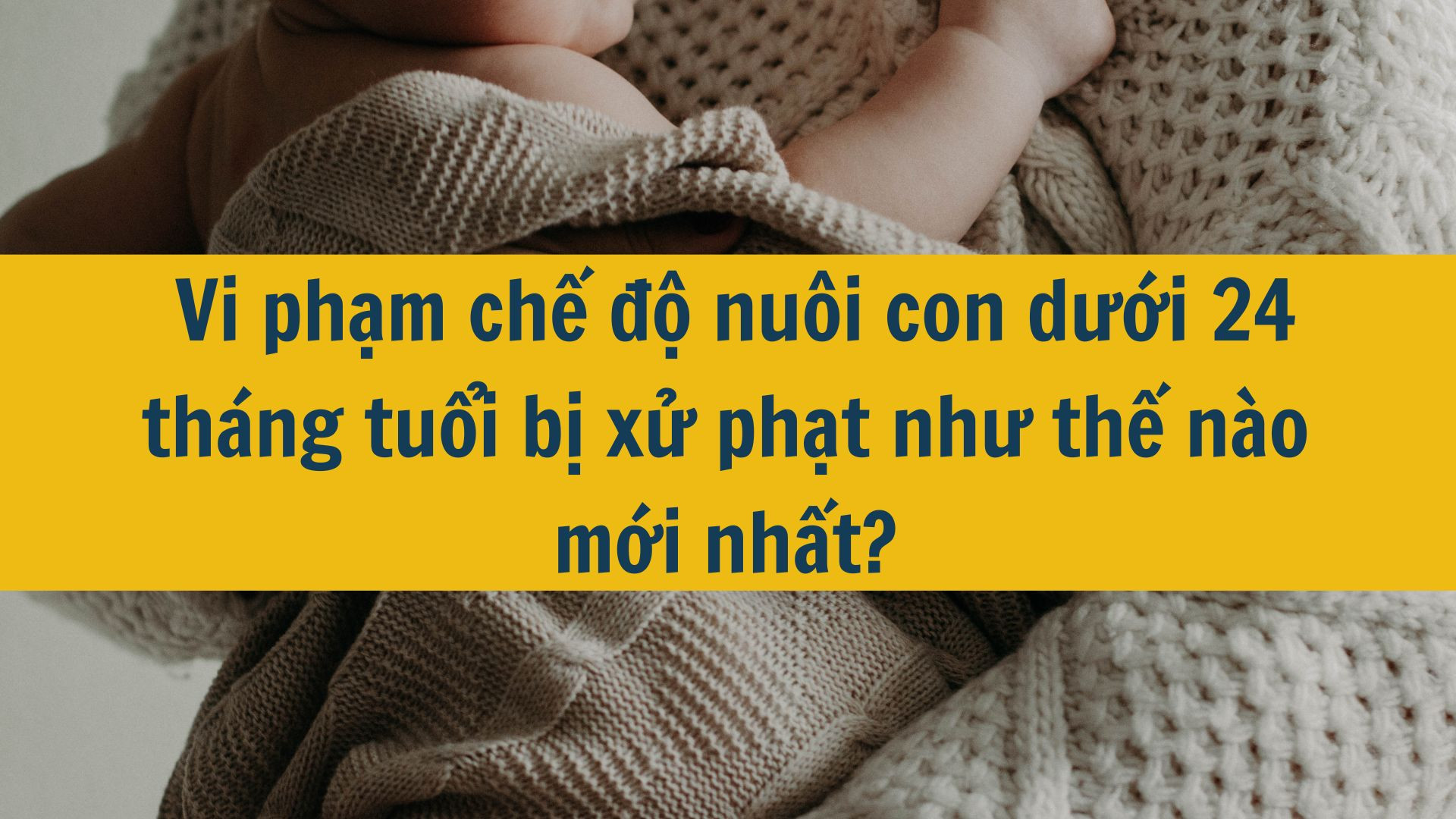 Vi phạm chế độ nuôi con dưới 24 tháng tuổi bị xử phạt như thế nào mới nhất?