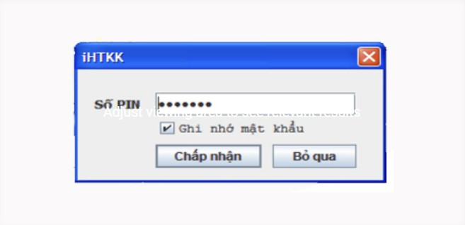 Nhập m&atilde; pin v&agrave; chọn chấp nhận