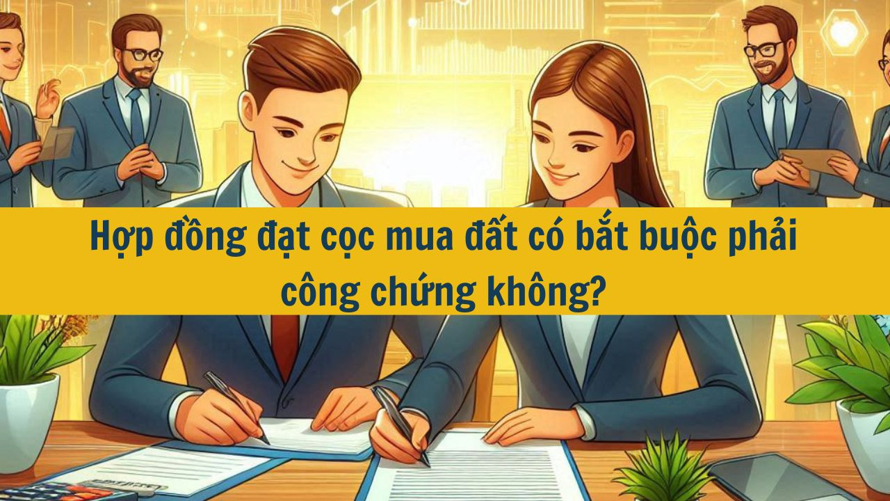 Hợp đồng đặt cọc mua đất c&oacute; bắt buộc phải c&ocirc;ng chứng kh&ocirc;ng?