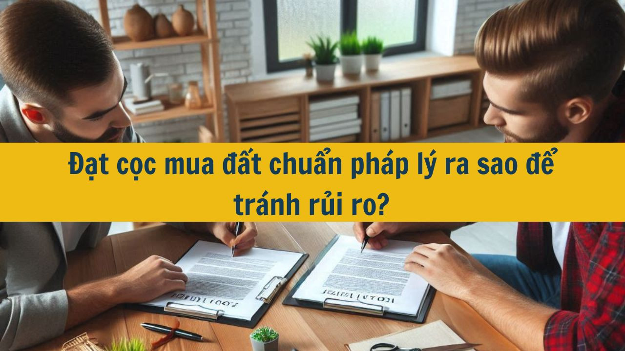 Đặt cọc mua đất chuẩn ph&aacute;p l&yacute; ra sao để tr&aacute;nh rủi ro?