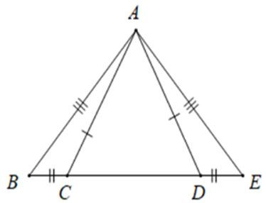 Trắc nghiệm Trường hợp bằng nhau thứ nhất của hai tam giác canh - cạnh - cạnh có đáp án - Toán lớp 7 (ảnh 1)