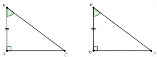 Trắc nghiệm Trường hợp bằng nhau của hai tam giác vuông có đáp án - Toán lớp 7 (ảnh 1)