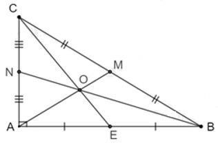 Trắc nghiệm Tính chất ba đường trung tuyến trong tam giác có đáp án - Toán lớp 7 (ảnh 1)