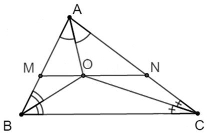 Trắc nghiệm Tính chất ba đường phân giác của tam giác có đáp án - Toán lớp 7 (ảnh 1)
