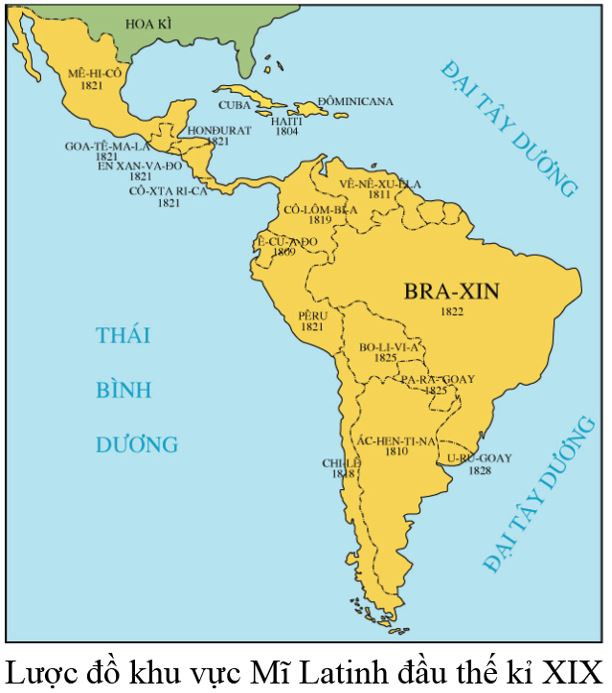 Lý thuyết Lịch sử Bài 5: Châu Phi và khu vực Mĩ Latinh | Lịch sử lớp 11 (ảnh 1)
