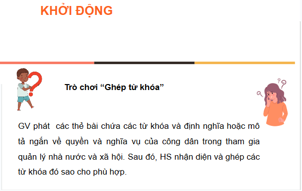 Giáo án điện tử KTPL 11 Bài 13 (Cánh diều): Quyền và nghĩa vụ của công dân trong tham gia quản lí nhà nước và xã hội (ảnh 1)