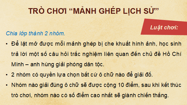 Giáo án điện tử Lịch sử 12 Bài 16 (Kết nối tri thức): Hồ Chí Minh - Anh hùng giải phóng dân tộc (ảnh 1)