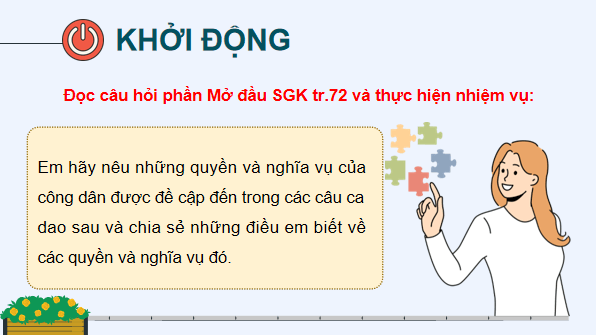 Giáo án điện tử KTPL 12 (Cánh diều): Bài 10: Quyền và nghĩa vụ của công dân trong hôn nhân và gia đình (ảnh 1)