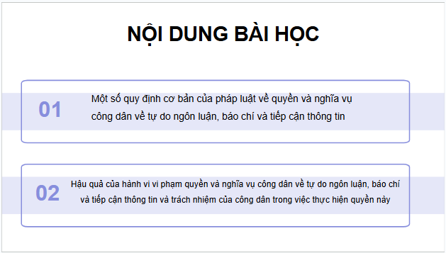 Giáo án điện tử KTPL 11 Bài 20 (Chân trời sáng tạo): Quyền và nghĩa vụ công dân về tự do ngôn luận, báo chí và tiếp cận thông tin (ảnh 1)