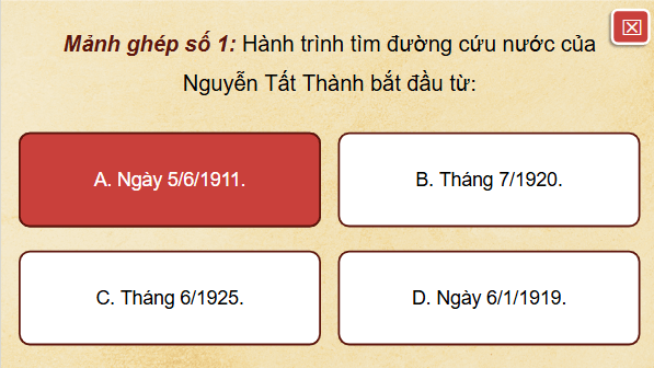 Giáo án điện tử Lịch sử 12 Bài 15 (Chân trời sáng tạo): Hồ Chí Minh - Anh hùng Giải phóng dân tộc (ảnh 1)