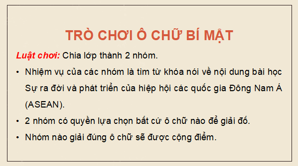 Giáo án điện tử Lịch sử 12 Bài 4 (Cánh diều): Sự ra đời và phát triển của Hiệp hội các quốc gia Đông Nam Á (ASEAN) (ảnh 1)
