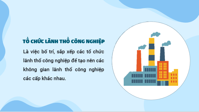 Giáo án điện tử Địa lí 12 Bài 17 (Kết nối tri thức): Tổ chức lãnh thổ công nghiệp (ảnh 1)