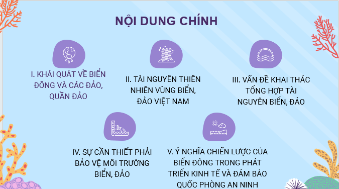 Gi&aacute;o &aacute;n điện tử Địa l&iacute; 12 B&agrave;i 33 (Kết nối tri thức): Ph&aacute;t triển kinh tế v&agrave; đảm bảo quốc ph&ograve;ng an ninh ở Biển Đ&ocirc;ng v&agrave; c&aacute;c đảo, quần đảo (ảnh 1)