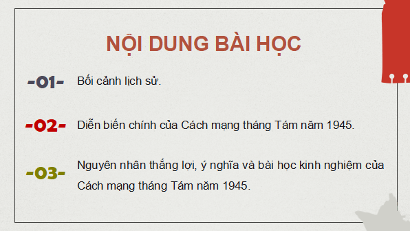 Giáo án điện tử Lịch sử 12 Bài 6 (Kết nối tri thức): Cách mạng tháng Tám năm 1945 (ảnh 1)