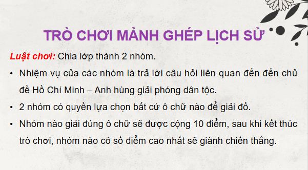 Giáo án điện tử Lịch sử 12 Bài 16 (Chân trời sáng tạo): Dấu ấn Hồ Chí Minh trong lòng nhân dân thế giới và Việt Nam (ảnh 1)