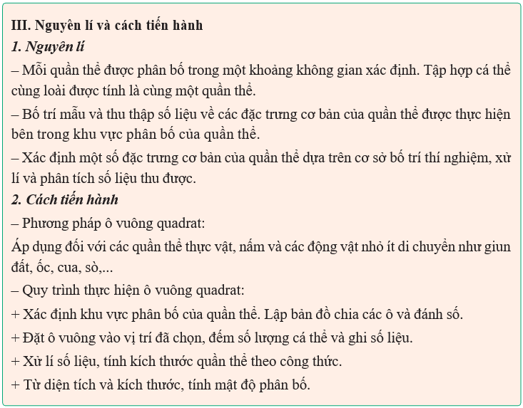 Giáo án điện tử Sinh học 12 (Kết nối tri thức): Bài 25: Thực hành: Xác định một số đặc trưng của quần thể (ảnh 1)