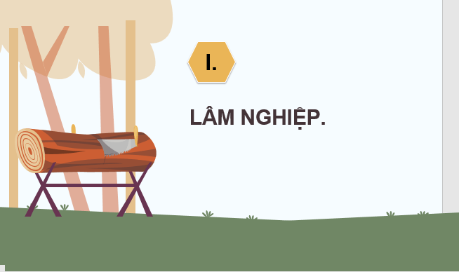 Giáo án điện tử Địa lí 12 Bài 13 (Chân trời sáng tạo): Vấn đề phát triển lâm nghiệp và thuỷ sản (ảnh 1)