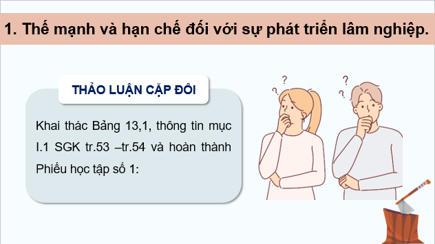 Giáo án điện tử Địa lí 12 Bài 13 (Chân trời sáng tạo): Vấn đề phát triển lâm nghiệp và thuỷ sản (ảnh 1)