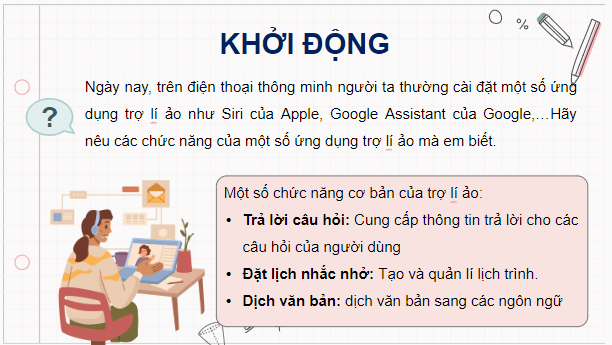 Giáo án điện tử Tin học 12 (Chân trời sáng tạo): Bài A1: Giới thiệu Trí tuệ nhân tạo (ảnh 1)
